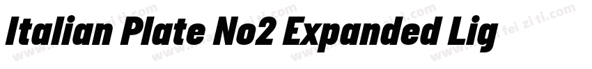 Italian Plate No2 Expanded Light字体转换